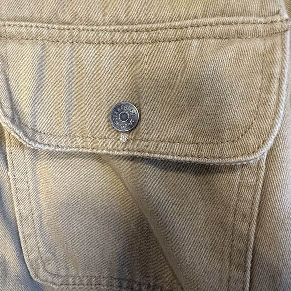 Jachs NY Men's Jacket Color Tan Size M Chore Utility Barn Coat Hood Snap Front - Picture 2 of 13